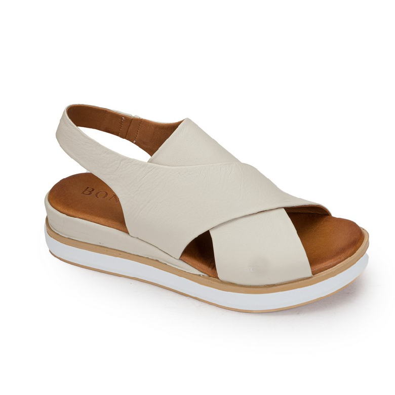Сандалии жен. 108588-beige кожа-кожа бежевый